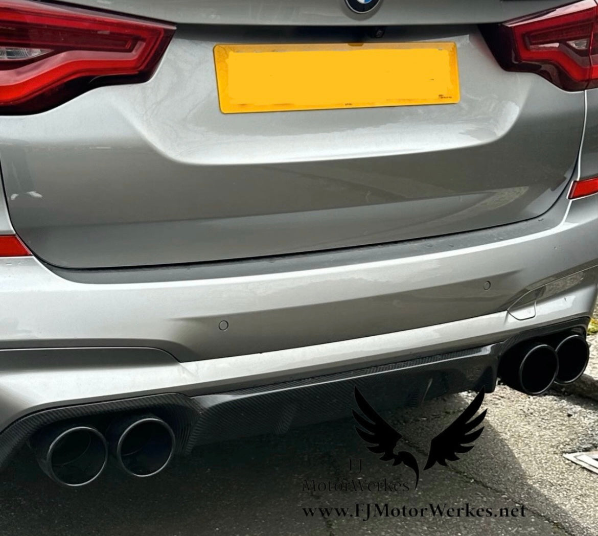 Bmw X3M X4M BLACK CHROME 4.5” Exhaust Tips Direct Fit X3mc X4mc F98 F97 - V2