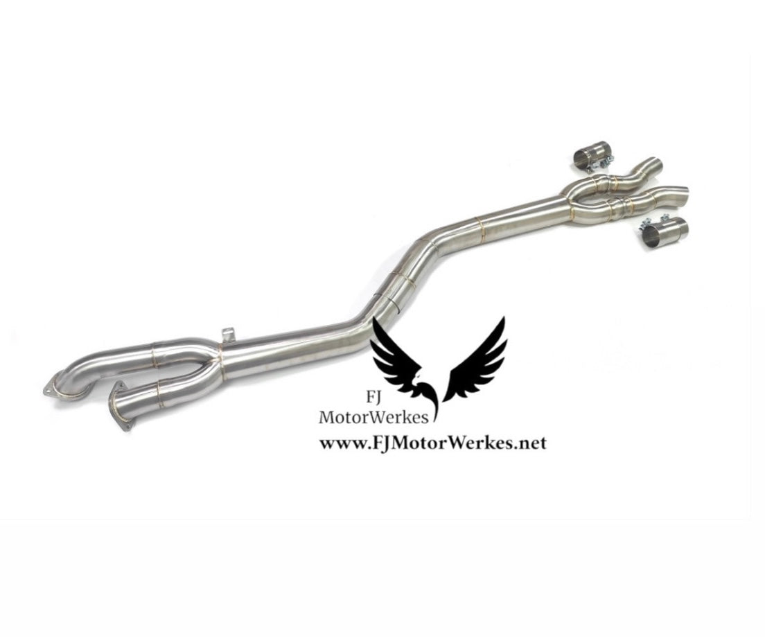 BMW X3M Comp X4M Comp LCI Stainless Steel Single Mid Pipe exhaust