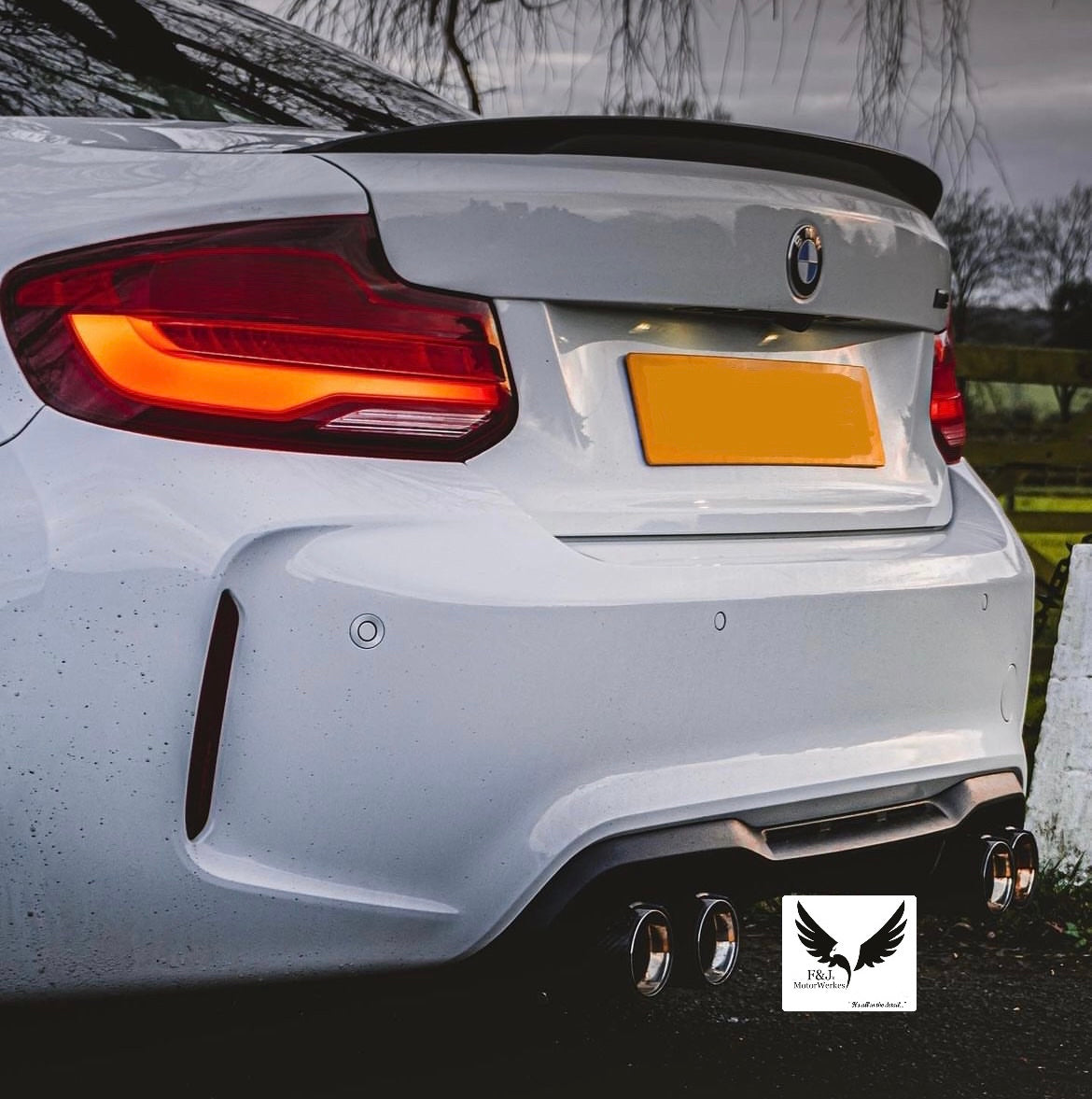 BMW M2 M3 M4 M5 M6 X5M X6M Carbon Fibre M Performance Exhaust Tips F80 F82 F10 SILVER X4 Full set