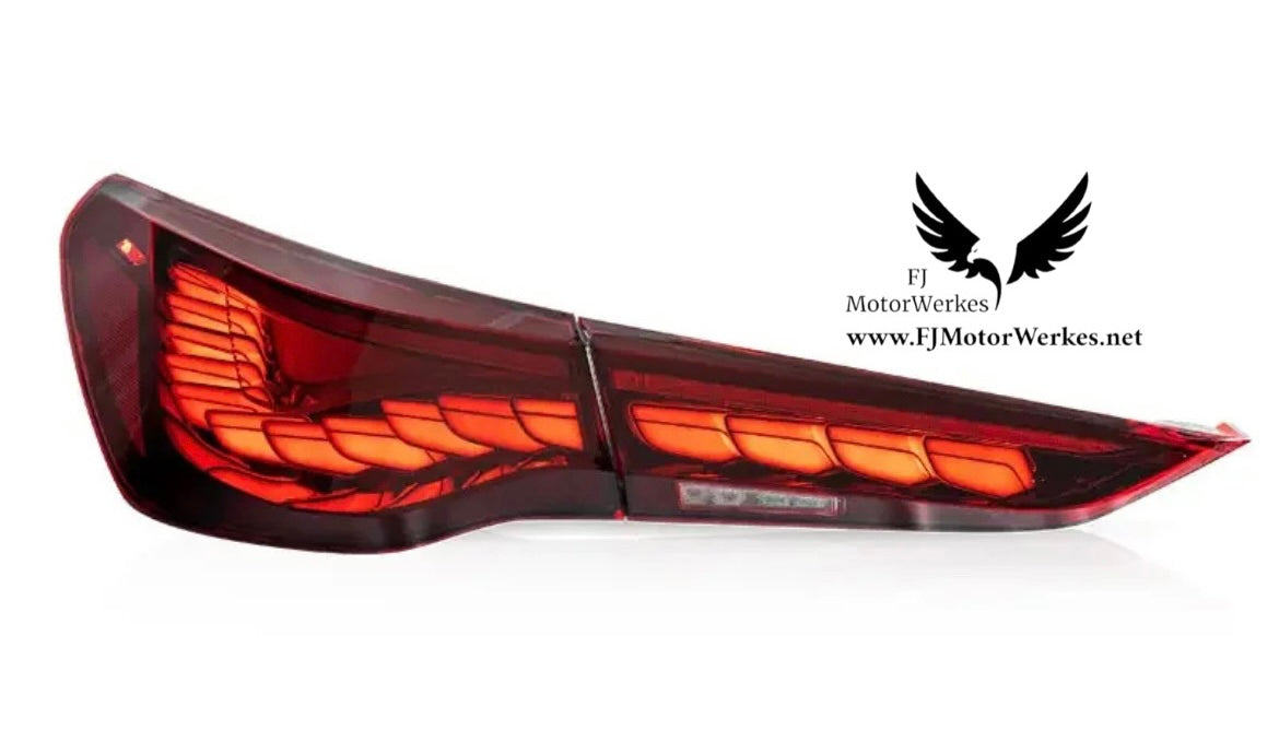 BMW 4 Series G22 G23 G26 G82 G83 Taillight Rear lights GTS - Cherry red or Smoked