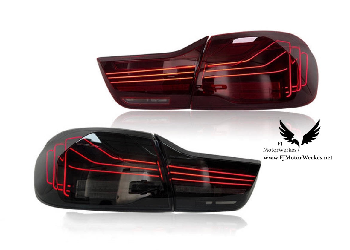 BMW 4 series M4 F82 F83 F32 F36 Laser rear tail lights gts csl oled - Cherry red or Smoked