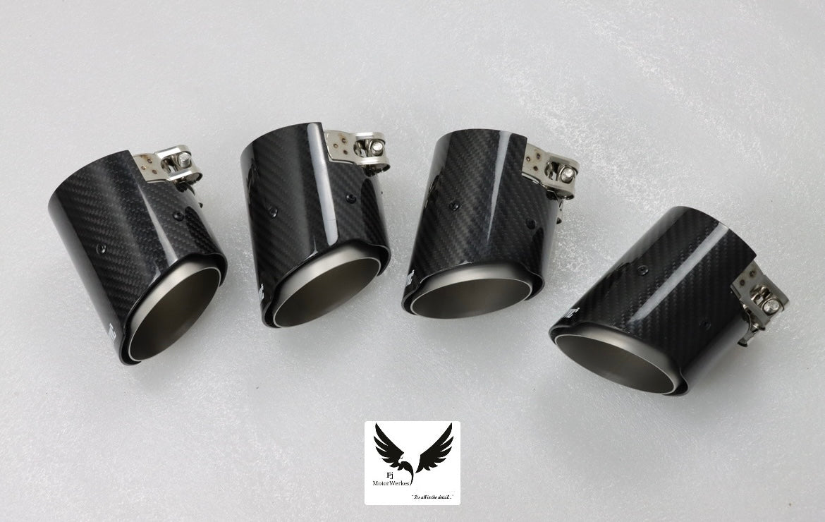 Bmw M2 M3 M4 M5 M6 X5M X6M Carbon Fibre AK Akrapovic Exhaust Tips F80 F82 F10 x4 Full set