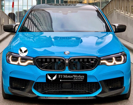 Bmw M5 F90 REAL CARBON FIBRE GRILL With Emblem Kidney Grilles