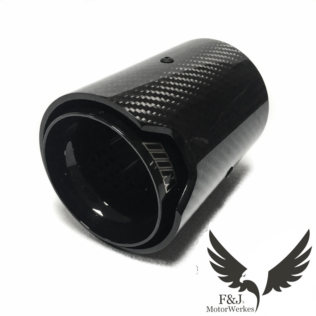 BMW M2 M3 M4 M5 M6 Carbon Fibre M Performance Exhaust Tips F80 F82 F10 X1 (SINGLE) BLACK OR SILVER