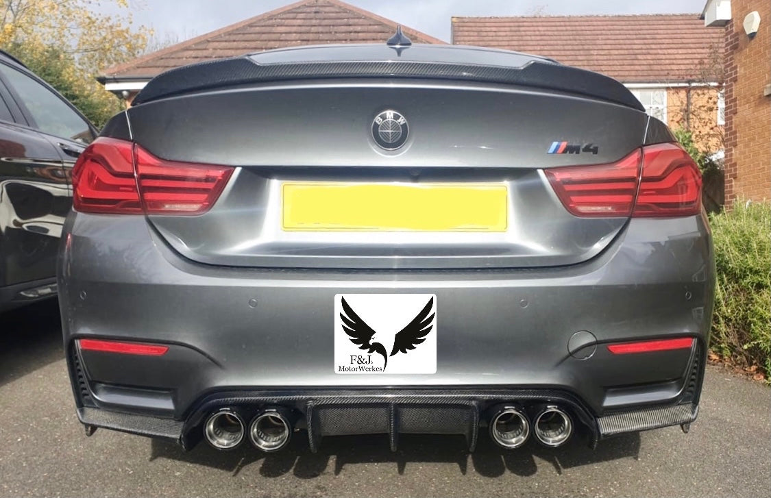 BMW M2 M3 M4 M5 M6 X5M X6M Carbon Fibre M Performance Exhaust Tips F80 F82 F10 SILVER X4 Full set