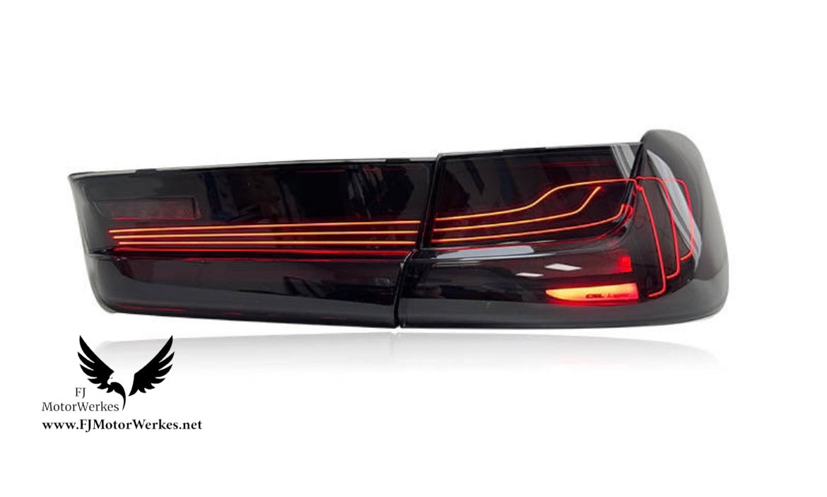 BMW 3 Series G20 G80 M3 GTS Oled laser Gts Csl Rear tail lights - Cherry Red or Smoked