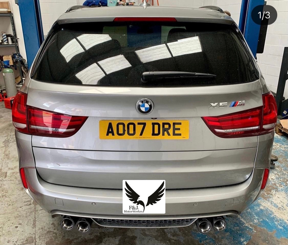 BMW M2 M3 M4 M5 M6 X5M X6M Carbon Fibre M Performance Exhaust Tips F80 F82 F10 SILVER X4 Full set