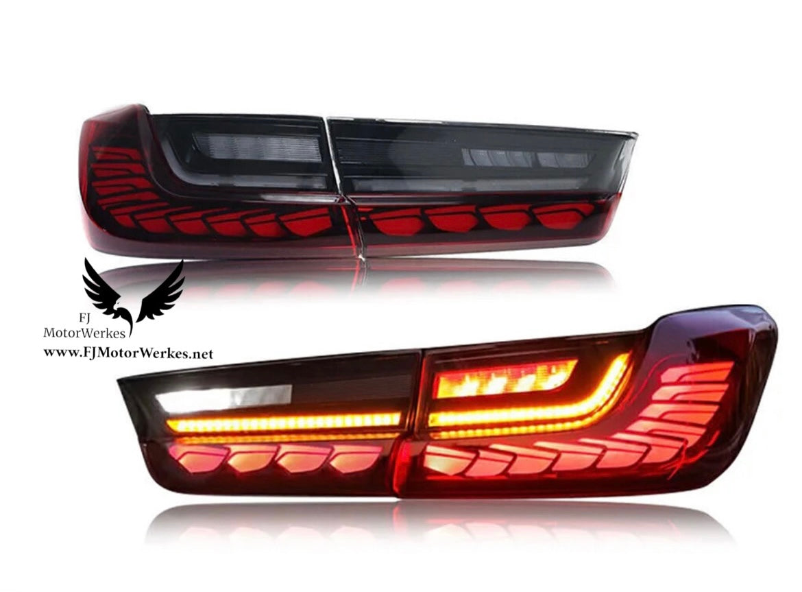 BMW 3 Series G20 G80 M3 GTS Oled Gts Rear tail lights - Cherry Red or Smoked