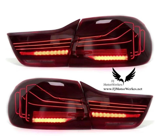 Bmw 4 series M4 F82 F83 F32 F36 Laser rear tail lights gts csl oled - Cherry red or Smoked