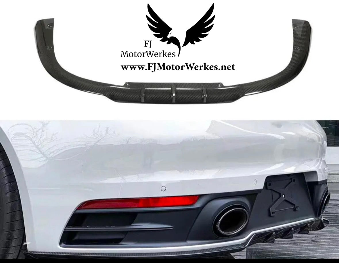 Porsche 911 992 Carrera Targa Rear Diffuser Carbon Fibre - T-art Style