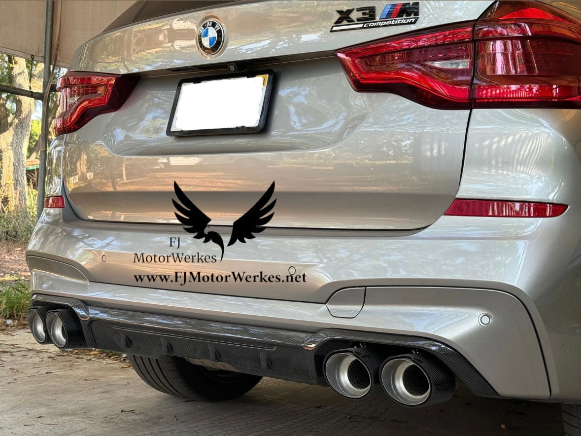 FJ MotorWerkes Bmw M Performance Carbon Fibre Exhaust Tips X3M X4M F97 F98 Comp