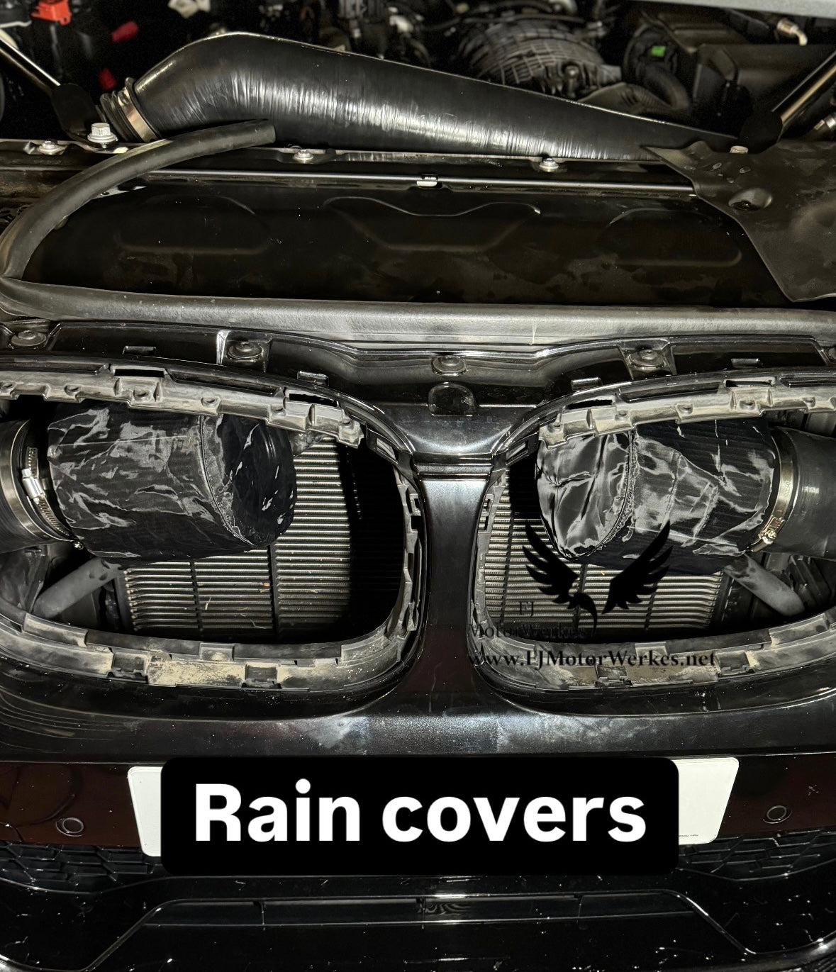 BMW M2 M3 M4 M5 M6 M8 X3M X4M X5M X6M B58 Front mount air intakes kit - Inc Rain covers