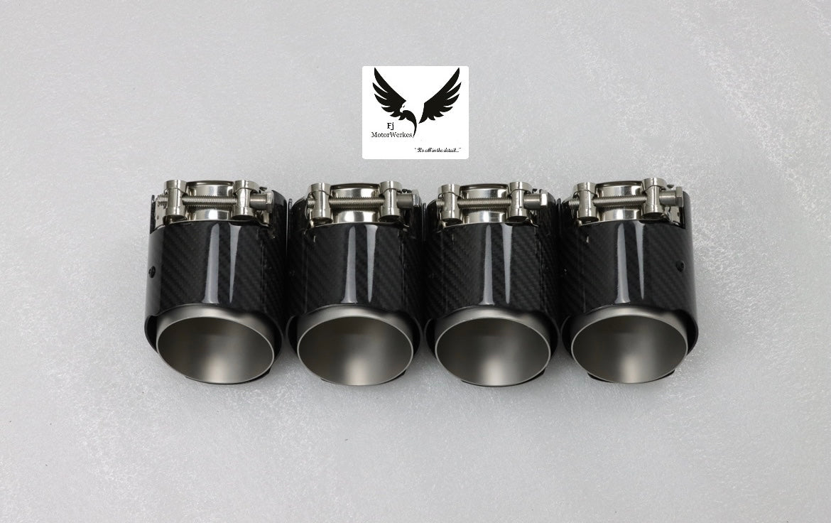 Bmw M2 M3 M4 M5 M6 X5M X6M Carbon Fibre AK Akrapovic Exhaust Tips F80 F82 F10 x4 Full set