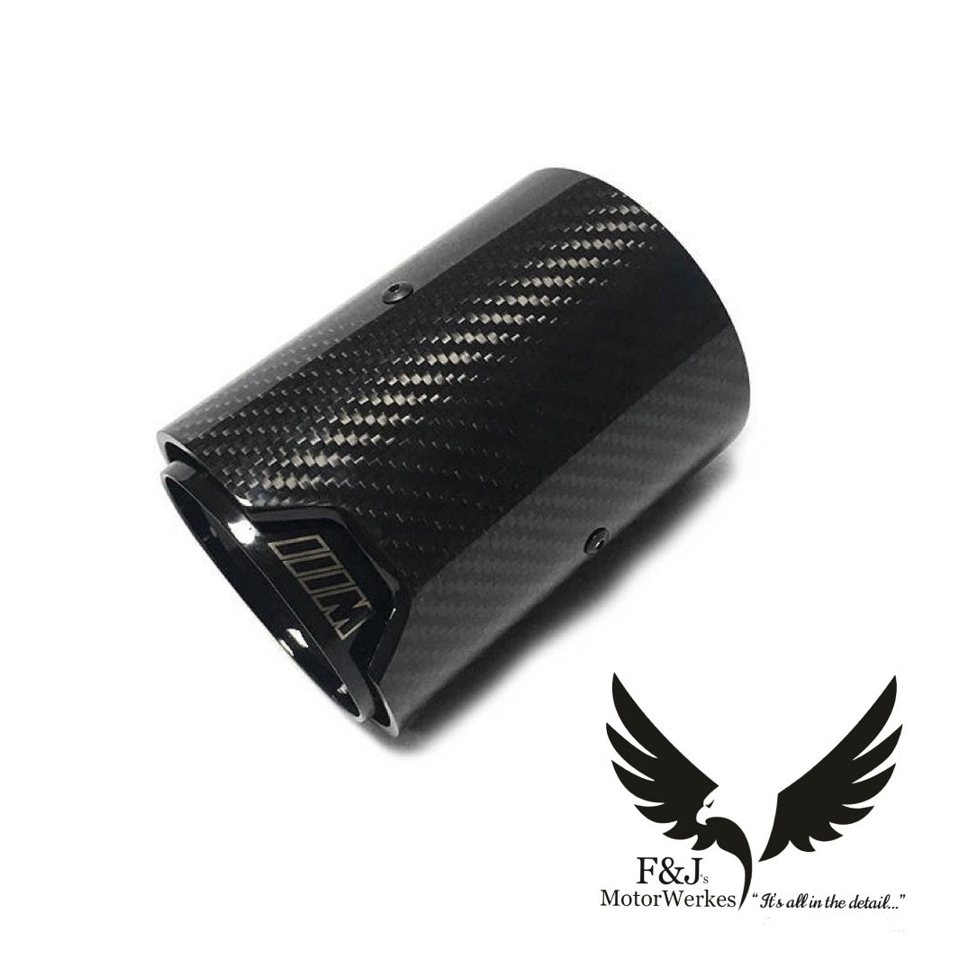 BMW M2 M3 M4 M5 M6 Carbon Fibre M Performance Exhaust Tips F80 F82 F10 X1 (SINGLE) BLACK OR SILVER