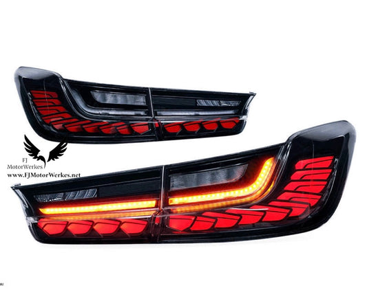 Bmw 3 Series G20 G80 M3 GTS Oled Gts Rear tail lights - Cherry Red or Smoked