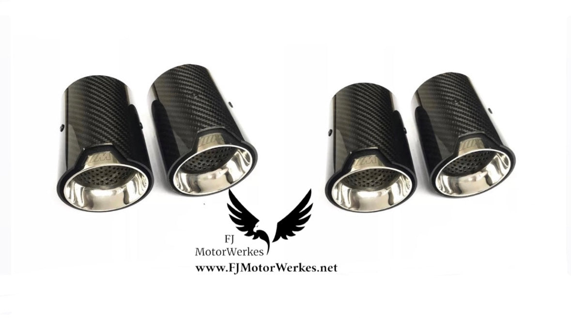 Bmw M2 M3 M4 M5 M6 X5M X6M Carbon Fibre M Performance Exhaust Tips F80 F82 F10 SILVER X4 Full set