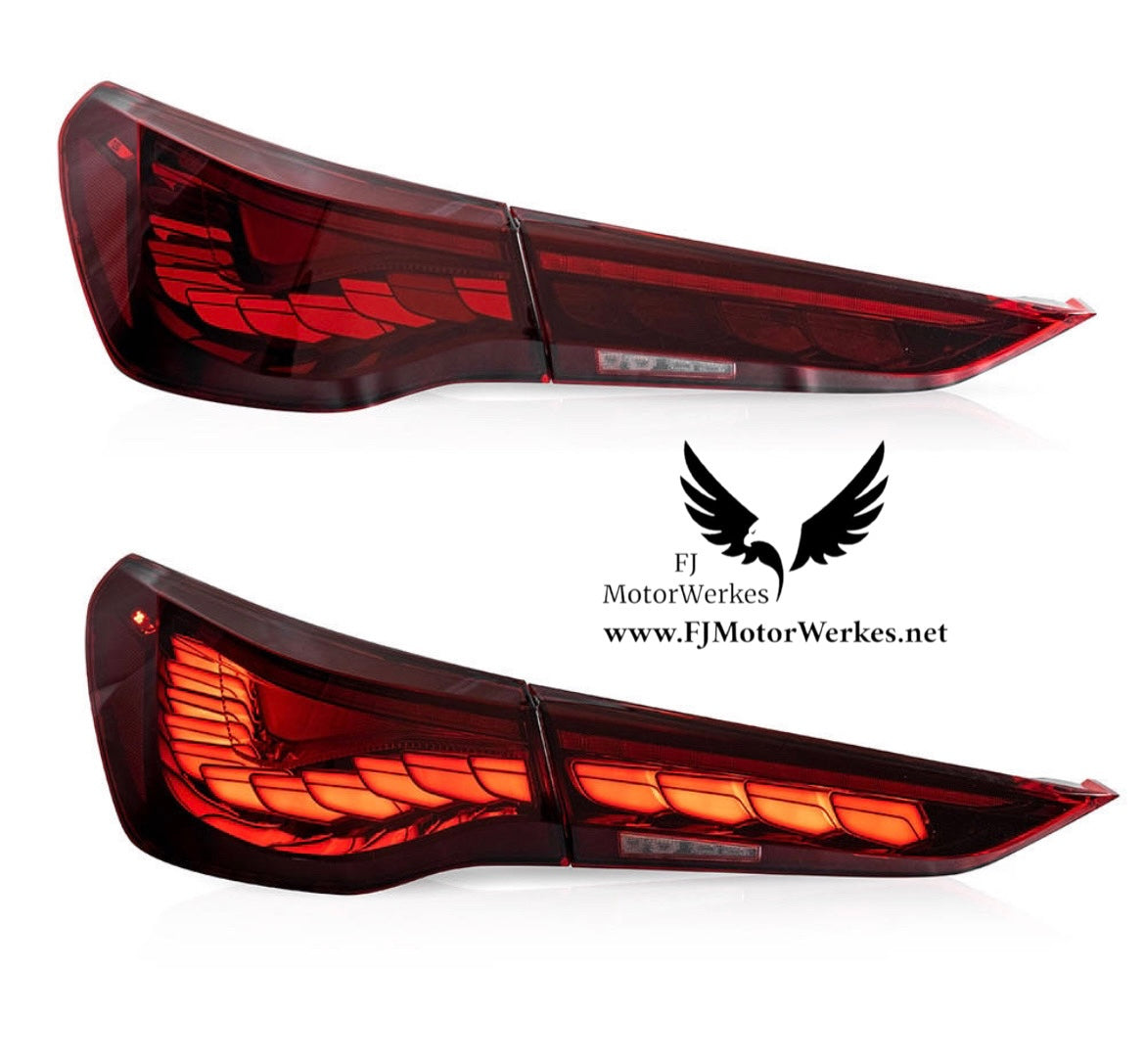 Bmw 4 Series G22 G23 G26 G82 G83 Taillight Rear lights GTS - Cherry red or Smoked