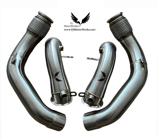 BMW M5 F90 M8 F91 F92 F93 DOWNPIPE DECAT STAINLESS STEEL PRIMARY & SECONDARY