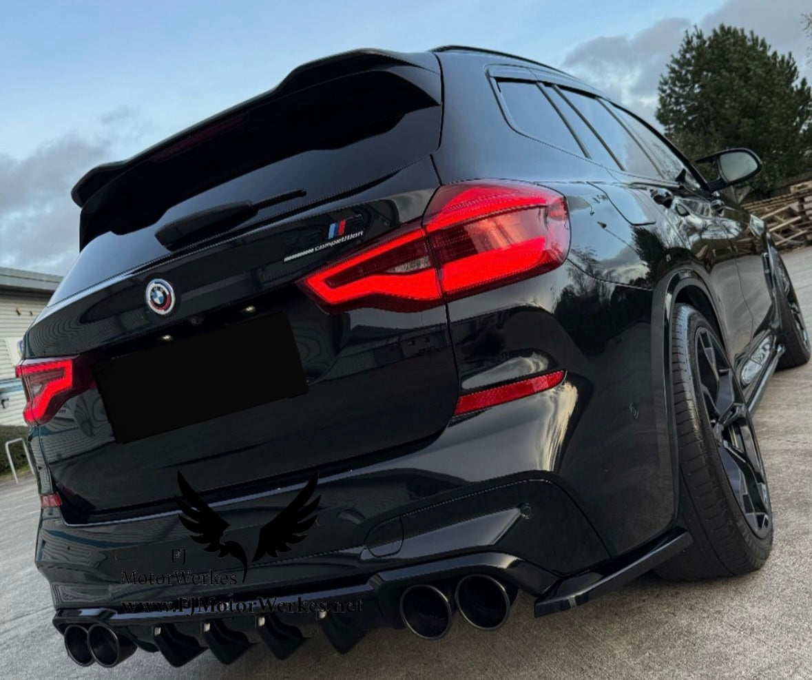 Bmw X3M X4M BLACK CHROME 4.5” Exhaust Tips Direct Fit X3mc X4mc F98 F97 - V2