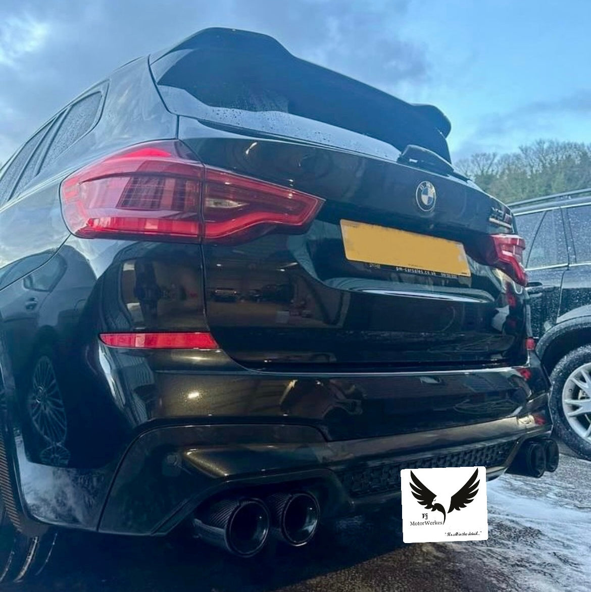 Bmw X3M X4M M Performance  Carbon Fibre Exhaust Tips Direct Fit X3mc X4mc F98 F97 Black